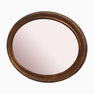 Danish Mirror in Wooden Frame, 1960s