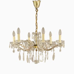 German Crystal Glass Chandelier, 1970s