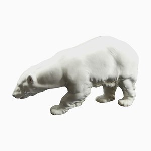 Large Art Deco Polar Bear Sculpture, Czechoslovakia, 1920s