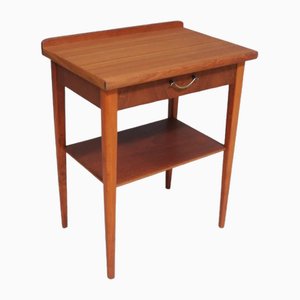 Mid-Century Danish Teak Side Table with Drawer