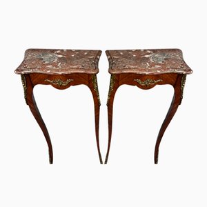 Small Scale French Rosewood Consoles Tables, 1880s, Set of 2