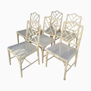 Vintage Faux Bamboo Chairs, Set of 6