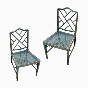 Vintage Faux Bamboo Chairs, Set of 2