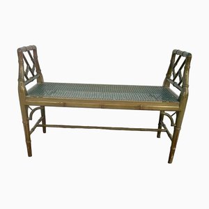Vintage Spanish Bench in Faux Bamboo