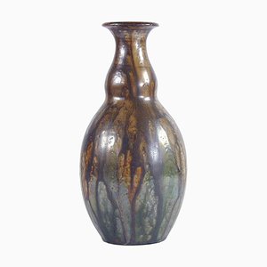 Ceramic Drip Glaze Vase from Gres Bouffioulx, 1950s