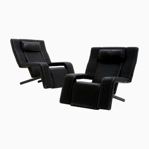 Set of Postmodern Reclining Lounge Chairs by G.P. Vitelli & T. Ammannati for Brunati, Italy, 1990s