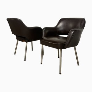 Set of Leatherette Lounge Chairs from Mobiltecnica Torino, 1970s