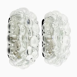Mid-Century Bubble Glass Wall Lights attributed to Helena Tynell for Limburg, Germany, 1960s, Set of 2