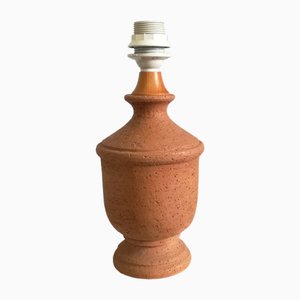 Lampada da tavolo in terracotta artigianale, anni '70