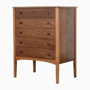 Mid-Century Modern Walnut Chest of Drawers from W&T Lock, 1960s