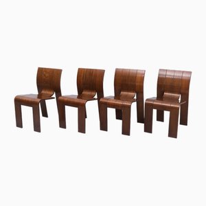 Strip Chairs by Gijs Bakker for Castelijn, 1970s, Set of 4