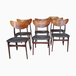 Mid-Century Chairs in the style of H.P. Hansen, Set of 6