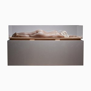 Dama desnuda, década de 2000, figura de cera de vidrio acrílico