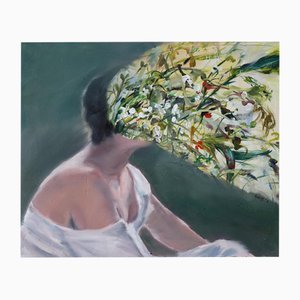 Marie Rauzy, Parler aux fleurs, 2022, óleo y acrílico sobre lienzo