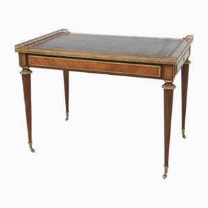 French Napoleon III Writing Desk in Exotic Fine Woods with Gilt Bronze Elements, 19th Century