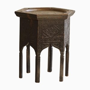 Anglo-Indian Hexagonal Hardwood Side Table, Late 19th Century