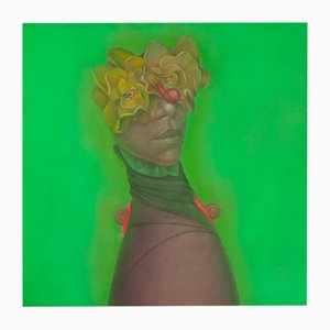 Natasha Lelenco, Flowers and Snails Melc-Melc-Codobelc, 2022, Acrylic Painting