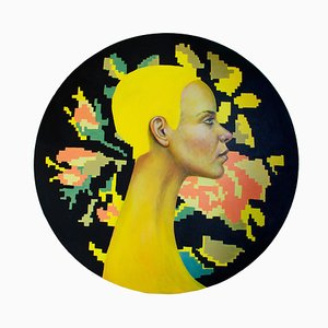 Natasha Lelenco, Currency #4, 2019, Malerei auf Sperrholz