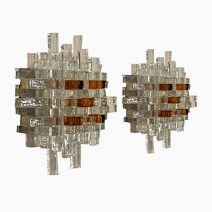 Wall Sconces in Murano by Albano Poli for Poliarte, Italy, 1970s, Set of 2