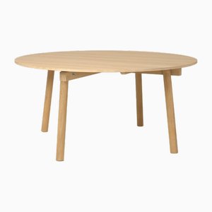 FixYourTable Circular Oak Veneer Table by Moca