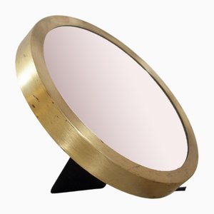 Miroir Lumineux Infinity avec Cadre en Laiton, 1970s