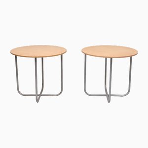 Tables de Salle à Manger Rondes attribuées à Gispen, Pays-Bas, 1960s, Set de 2