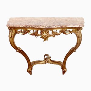 Golden Wall Console Table