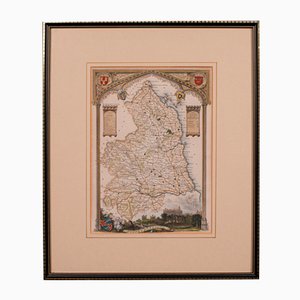 Antike Lithographie-Karte
