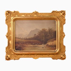 Italian Artist, Landscape, 1860, Oil on Canvas, Framed