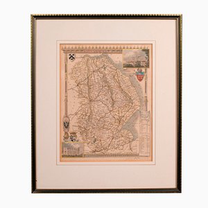 Antica mappa litografia inglese