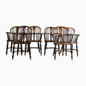 Fauteuils Windsor en Orme, Set de 6