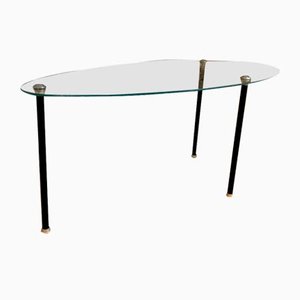 Glass and Metal Coffee Tables in the style of Edoardo Paoli, 1950s, Set of 2