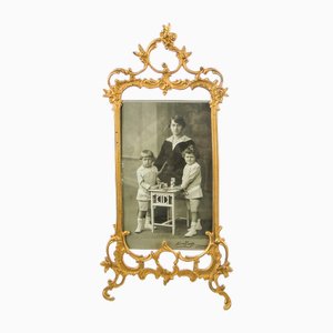 French Bronze Rococo Frame, 1890s