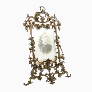 French Bronze Rococo Frame, 1890s