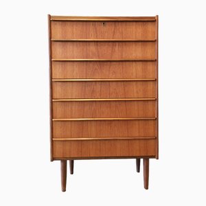 Danish Chest of Drawers in Teak with Seven Drawers, 1960s