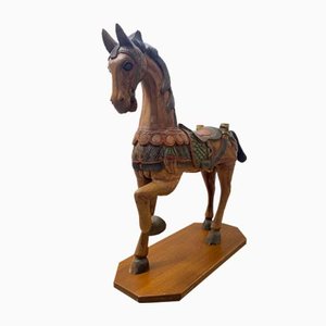 Caballo mecedor o carrusel de madera, 1900