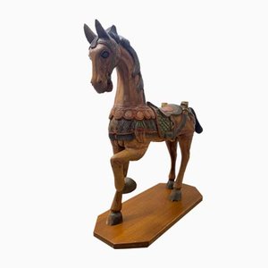 Cavallo a dondolo in legno, 1900