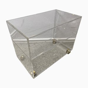 Hollywood Regency Style Serving Cart in Acrylic Glass, Germany, 1970s