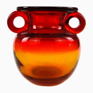 Vase par J. Słuczan-Orkusz pour Cracow Institute for Glassworks, Pologne, 1970s