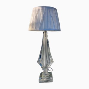 Lámpara de mesa de cristal atribuida a Jean Daum, Francia, años 60