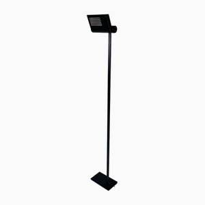 Lámpara de pie italiana posmoderna en negro de Stilnovo, años 80