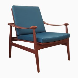 Sillón modelo Fd 133 de teca de Finn Juhl para France & Søn, años 50