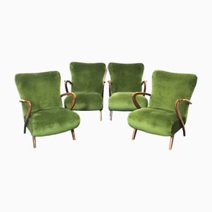 Armchairs attributed to Paolo Buffa, Italy, 1950s, Set of 4