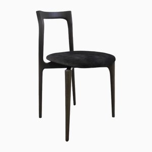 Moderner grauer Stuhl aus Stoff & Holz von Collector Studio