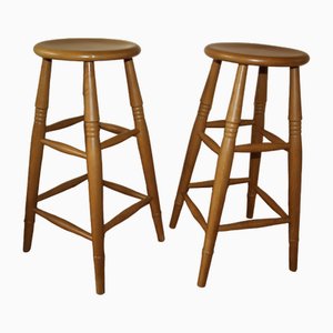 Set of Wooden Bar Stools