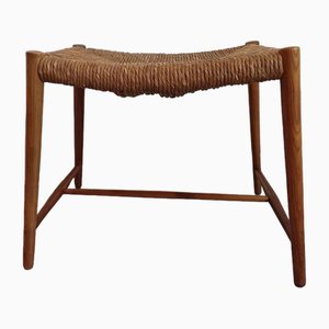 Stool in Straw and Wood, 1960s