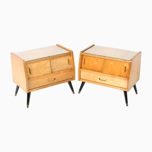 Mid-Century Italian Modern Nightstands or Bedside Tables, 1960s, Set of 2