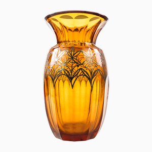 Polnische Art Deco Vase von Josephine Glassworks, 1930er