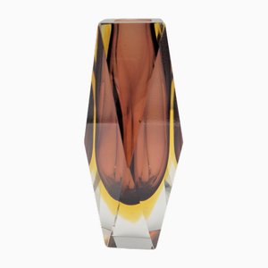 Sommerso Vase aus Muranoglas von Flavio Poli für Seguso, 1950er