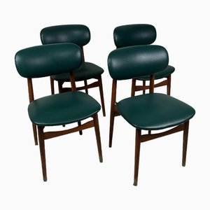 Wood and Leatherette Chairs by Gio Ponti for Fratelli Reguitti, 1960s, Set of 4